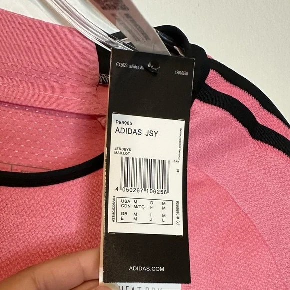 adidas Men Inter Miami CF Home Shirts Pink Soccer Football Tee Top Jersey sz M - Picture 3 of 5